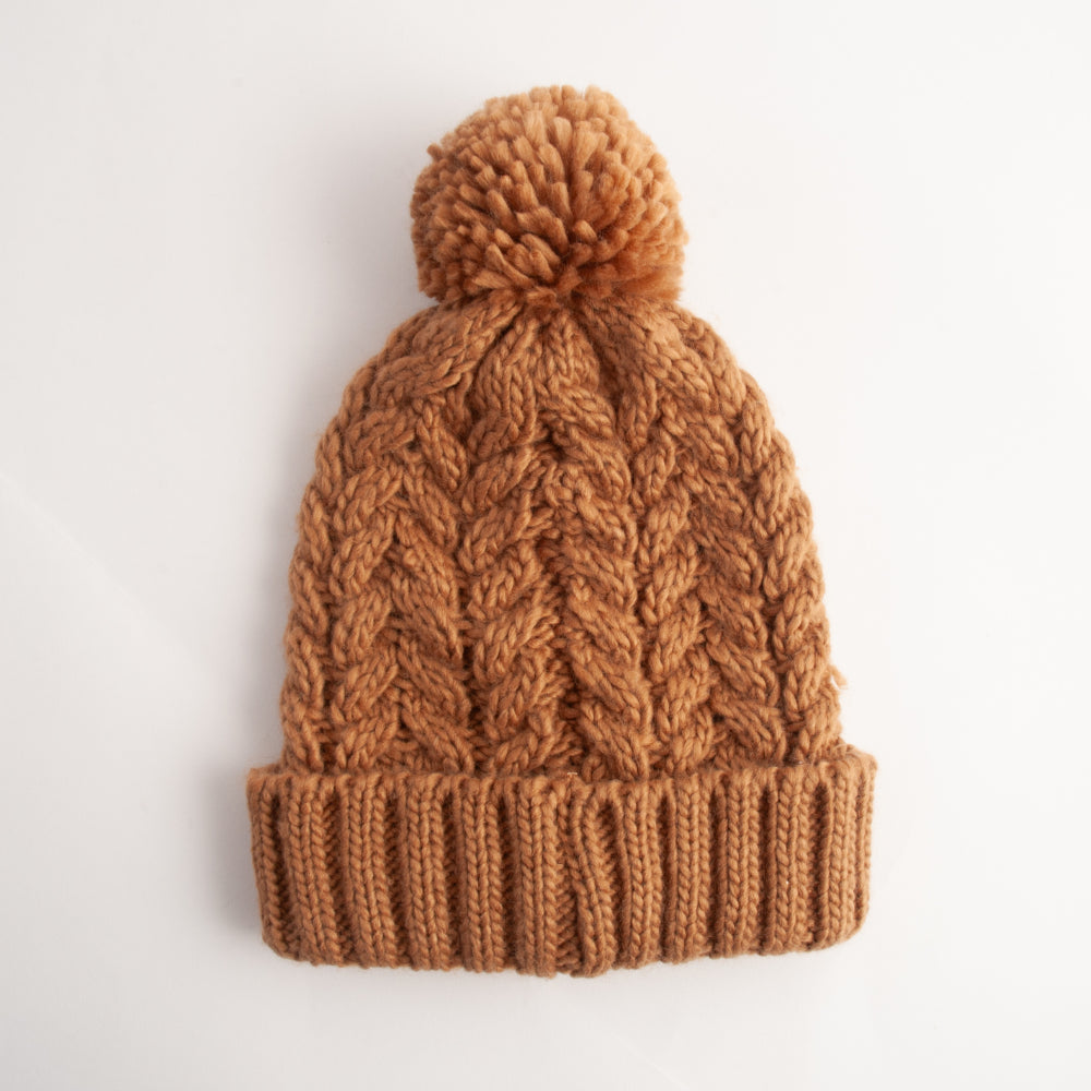 Ladies Beanie - CAMEL BROWN